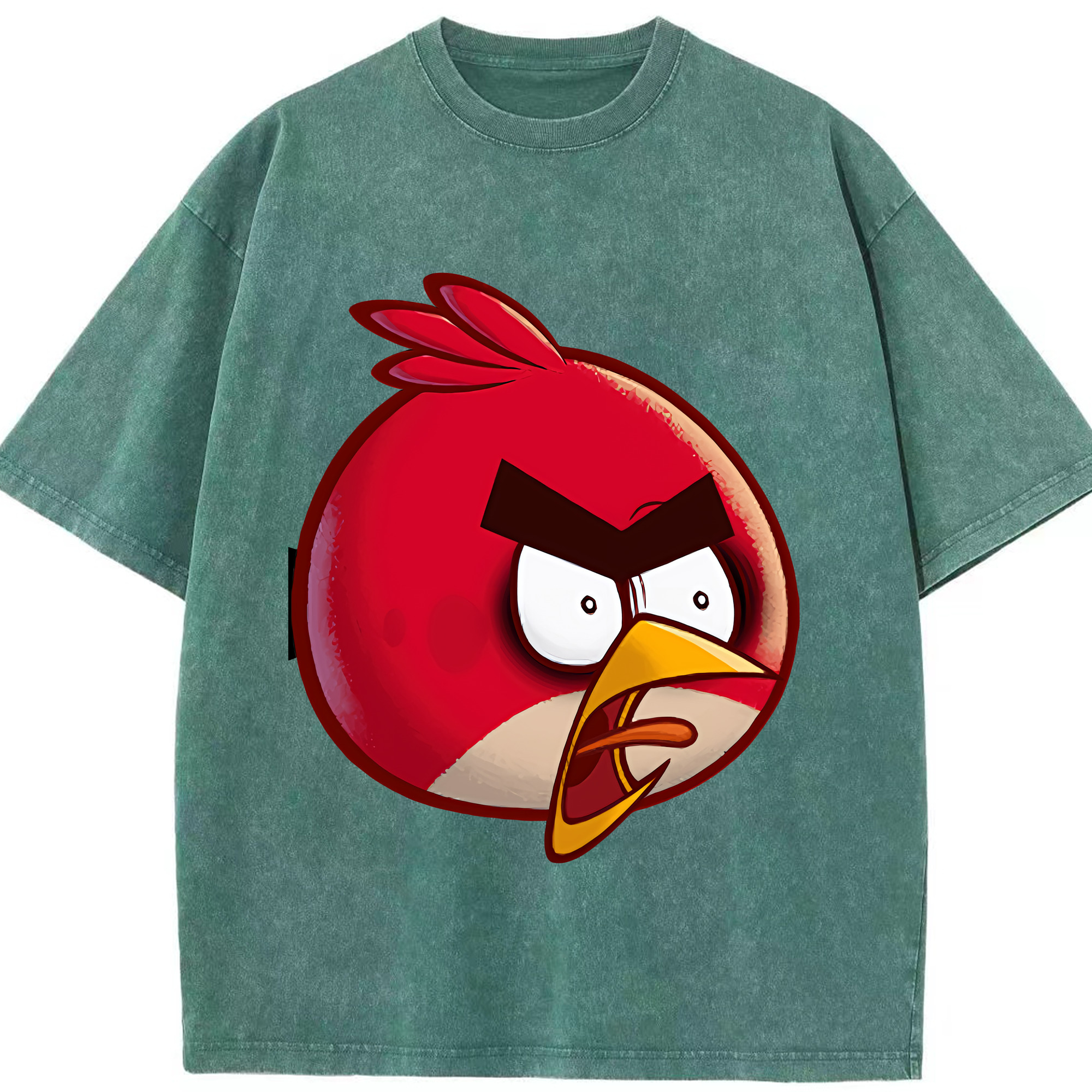 （画像用） Angry Birds アングリーバード 綿100% ヴィンテージ風 半袖Tシャツ（フロントプリント）